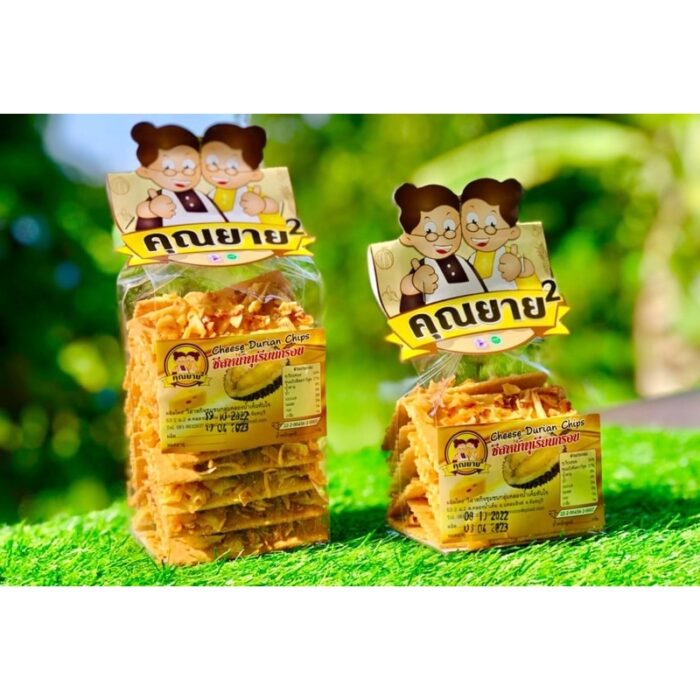 ขนมปังรสชีสหน้าทุเรียนหมอนทอง ขนาด 80 กรัม ตรา คุณยาย²