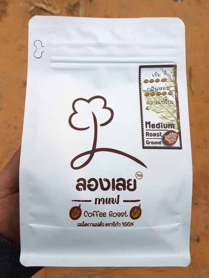 เมล็ดกาแฟอาราบิก้าคั่วบด (คั่วกลาง) ขนาด 250 กรัม ตรา ลองเลย