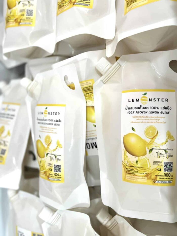 น้ำเลมอนคั้นสด 100% แช่แข็ง (Frozen Lemon Juice) ตรา เลมอนสเตอร์ (Lemonster) - รูปภาพ 3
