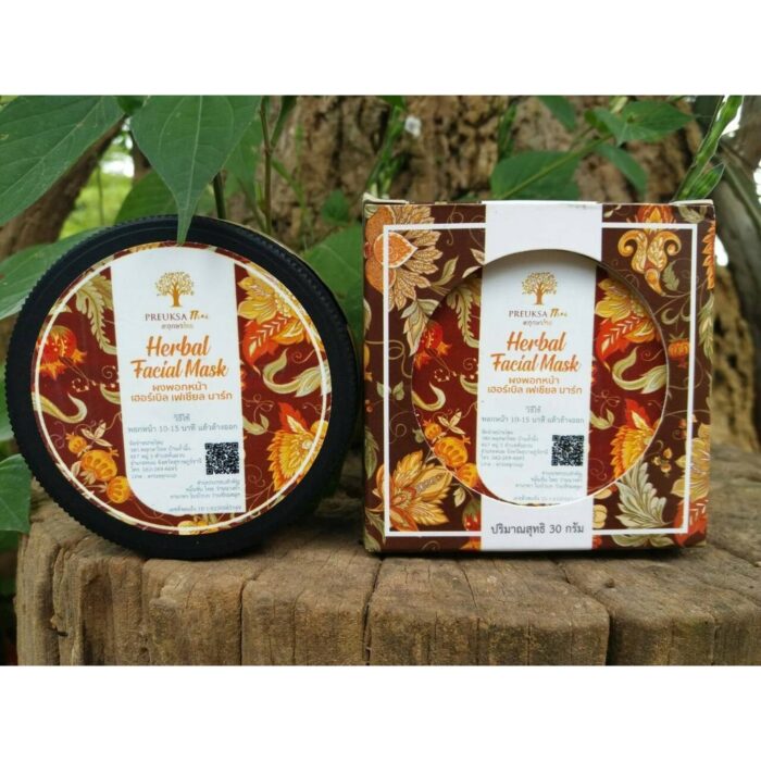 Herbal Facial Mask ผงพอกหน้าสมุนไพร ขนาด 100 กรัม ตรา พฤกษาไทย (PreuksaThai)