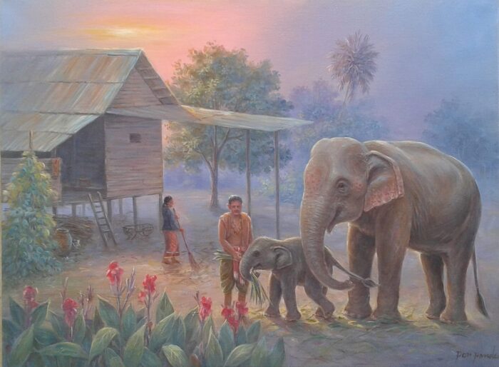 ภาพวาด จากหมู่บ้านช้าง จ.สุรินทร์ ตรา พร อาร์ทช้อป - รูปภาพ 8