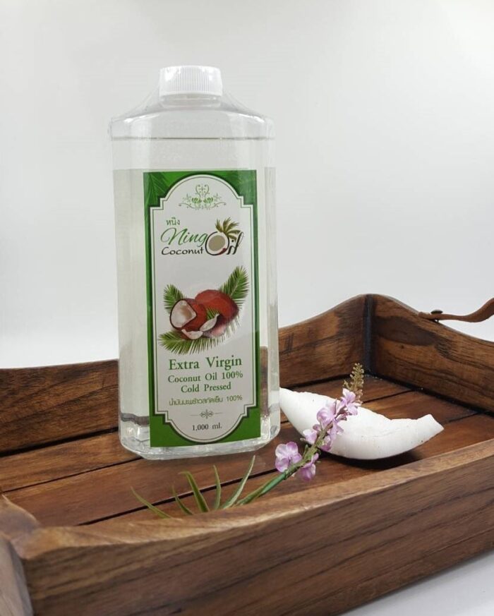 น้ำมันมะพร้าวสกัดเย็น ขนาด 1,000 ml ตรา Ning Coconut Oil