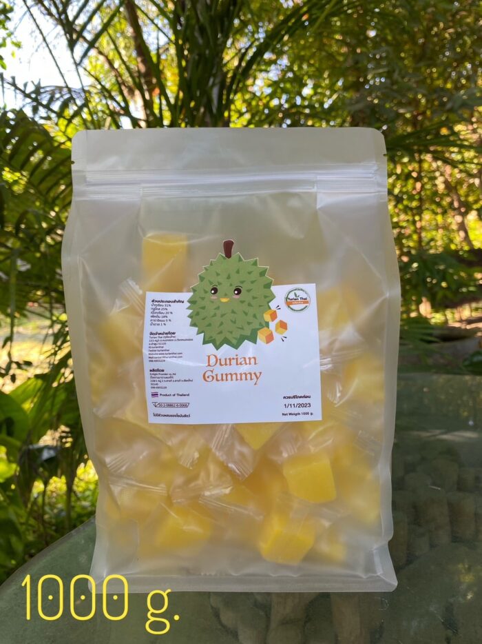เยลลี่ทุเรียน (Durian Gummy) ขนาด 1,000 กรัม (แบบถุง) ตรา สวนปทุมทิพย์