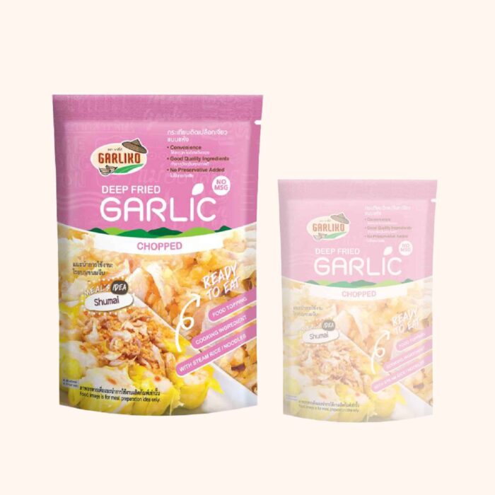 กระเทียมติดเปลือกเจียว-แบบแห้ง ขนาด 100 กรัม ตรา Garliko