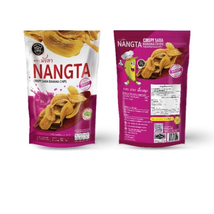 กล้วยหินทอดกรอบ รสหวาน ขนาด 50 กรัม ตรา นังตา (NANGTA)
