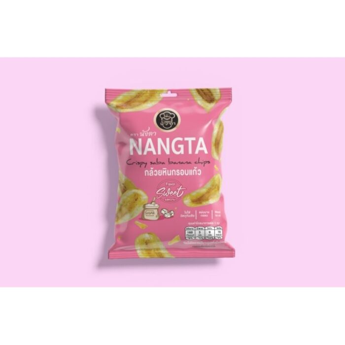 กล้วยหินทอดกรอบ รสหวาน ขนาด 30 กรัม ตรา นังตา (NANGTA)