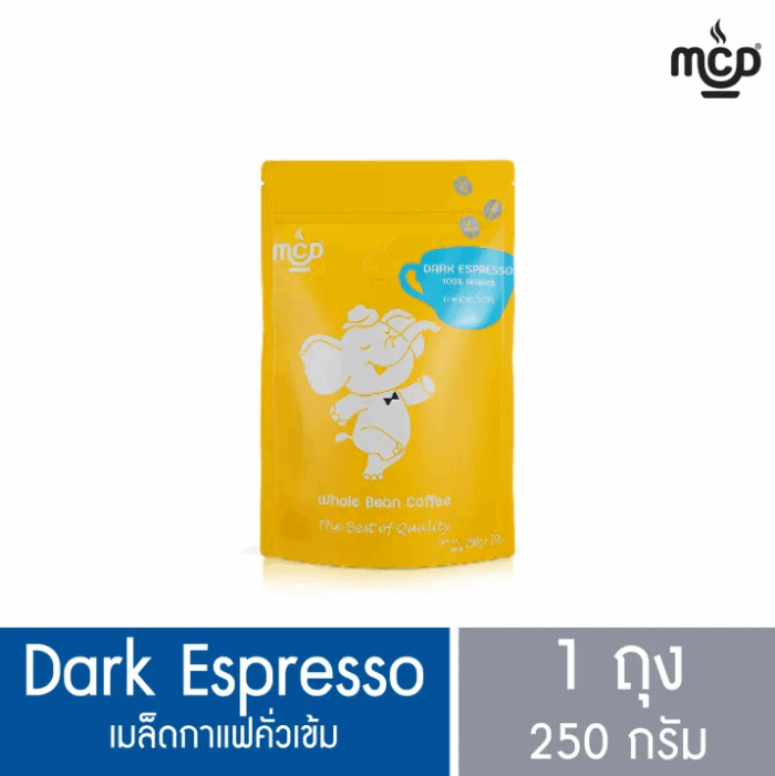 เมล็ดกาแฟ คั่วเข้ม 1 ถุง ขนาด 250 กรัม จาก แม่สลอง คอฟฟี่ ดรีม ตรา แม่สลอง คอฟฟี่ ดรีม