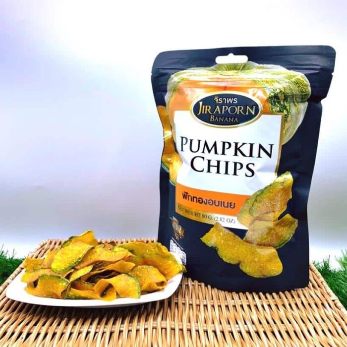 ฟักทองอบเนย | Pumpkin Chips ตรา กล้วยตากจิราพร