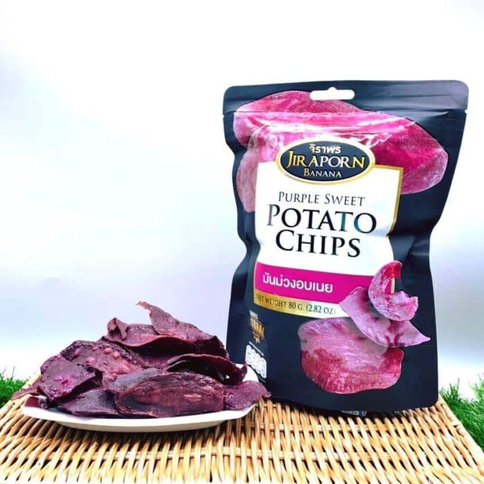 มันม่วงอบเนย | Purple Sweet Potato Chips ตรา กล้วยตากจิราพร