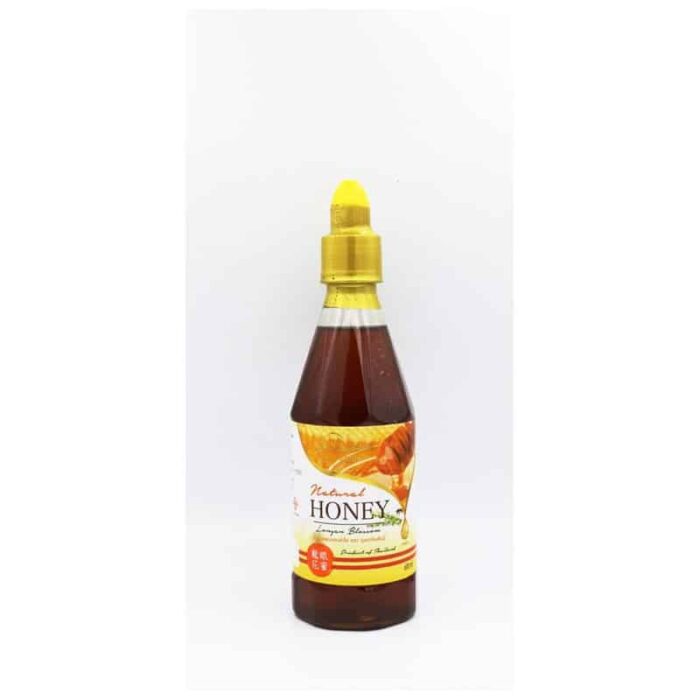 น้ำผึ้งเกสรดอกลำไย ขนาด 600 ml ตรา บุษราคัม ฮันนี่