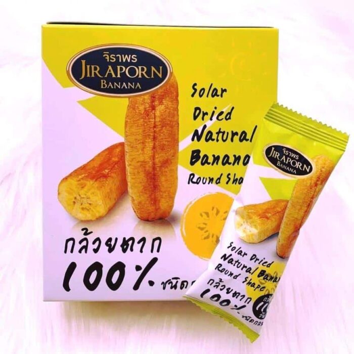 กล้วยตาก รสธรรมชาติ ชนิดกลม (กล่องกลาง) ตรา กล้วยตากจิราพร