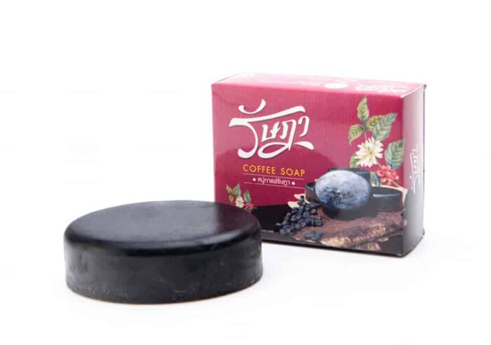 สบู่กาแฟ ผสมผงสครับกาแฟที่คัดพิเศษ ขนาด 100 กรัม ตรา รัษฎา