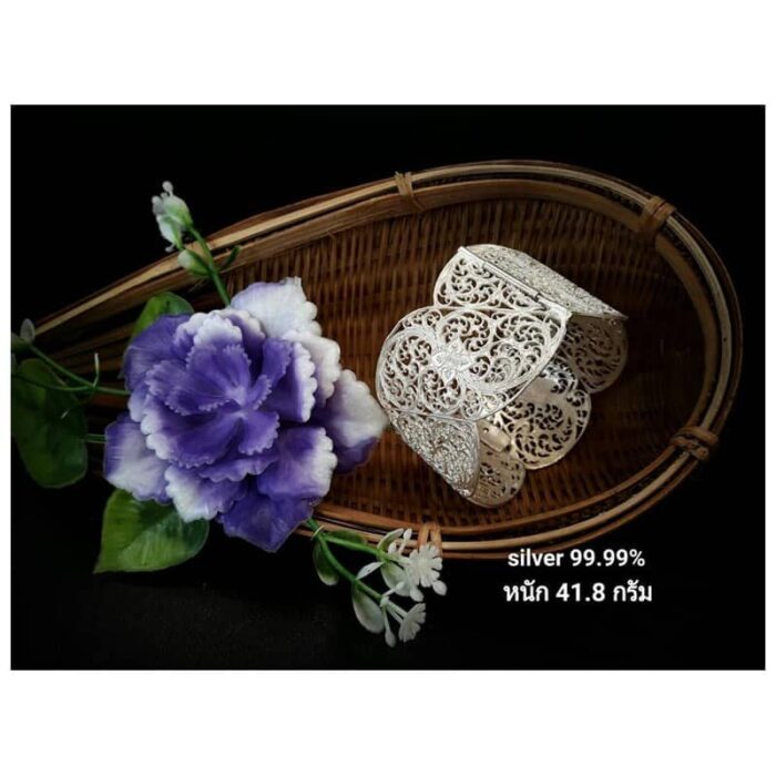 กำไลข้อมือเงินโบราณ ตรา ลำตัดเงินโบราณ