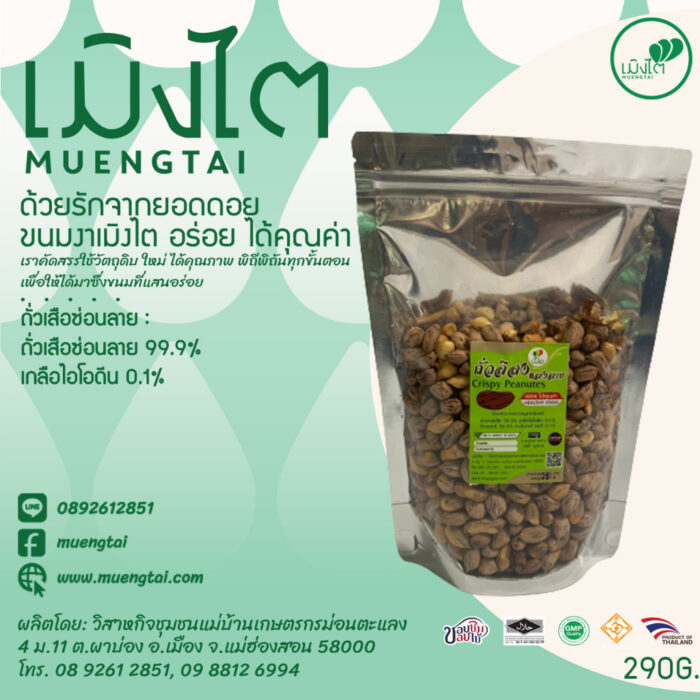 ถั่วลิสง (ถั่วเสือซ่อนลาย) ขนาด 290 กรัม ตรา เมิงไต (MUENGTAI)