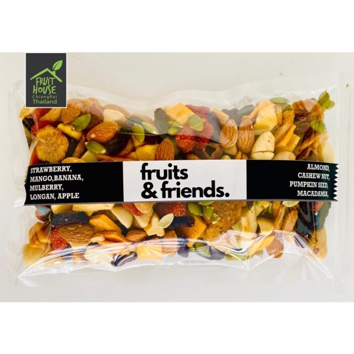 ผลไม้อบแห้งผสมถั่ว ขนาด 370 กรัม ตรา บ้านผลไม้ (Fruit House)