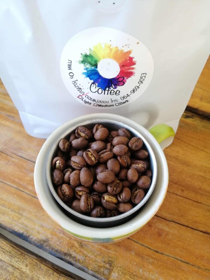 กาแฟอราบิก้าคั่ว แท้100% (Medium) ขนาด 150 กรัม ตรา O3 Coffee - รูปภาพ 2