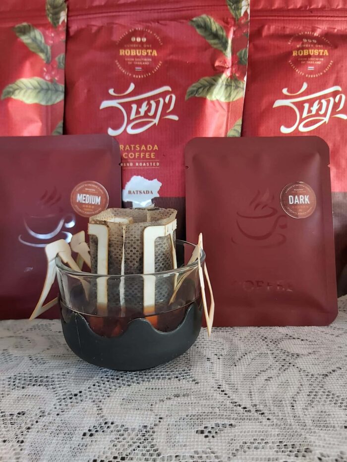 กาแฟดริป โรบัสต้า แบบเข้ม (Dark Coffee) บรรจุ 10 ซอง ตรา รัษฎา (RATSADA COFFEE) - รูปภาพ 3