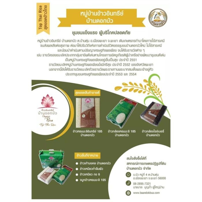 ข้าวอินทรีย์บ้านดอกบัว ORGANIC RICE - Image 2