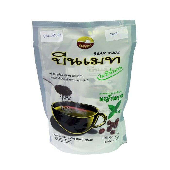 กาแฟ ผสมงาดำ 3in1 ตรา บีนเมท