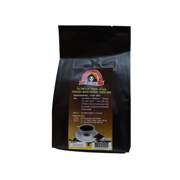 กาแฟโรบัสต้า แท้ 100% คั่วบด ตรา ถ้ำสิงห์