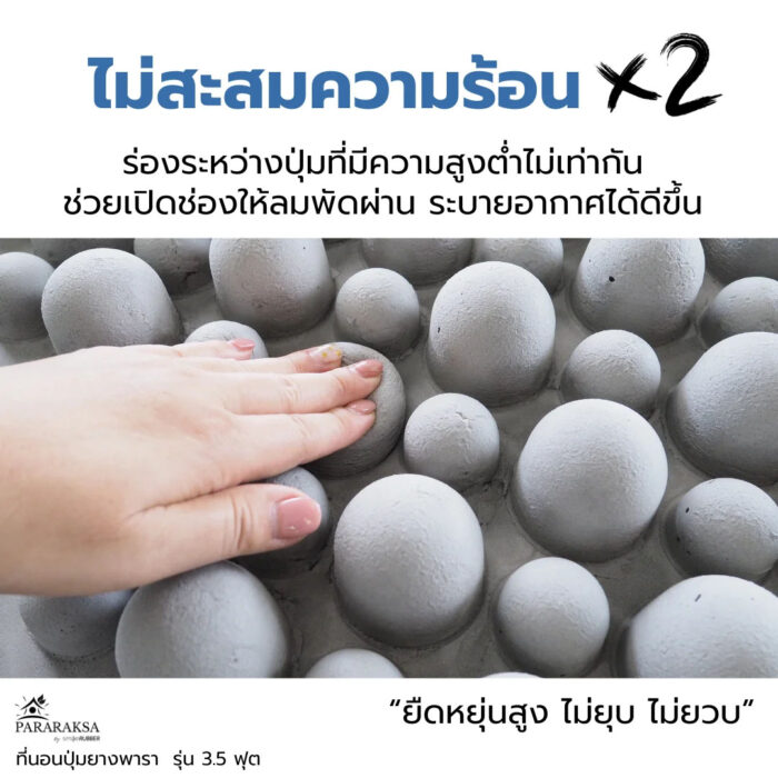 ที่นอนปุ่มยางพารา รุ่น 3.5 ฟุต ตรา ParaRuksa - รูปภาพ 5