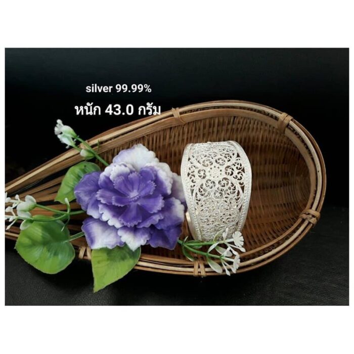กำไลข้อมือเงินโบราณ ตรา ลำตัดเงินโบราณ