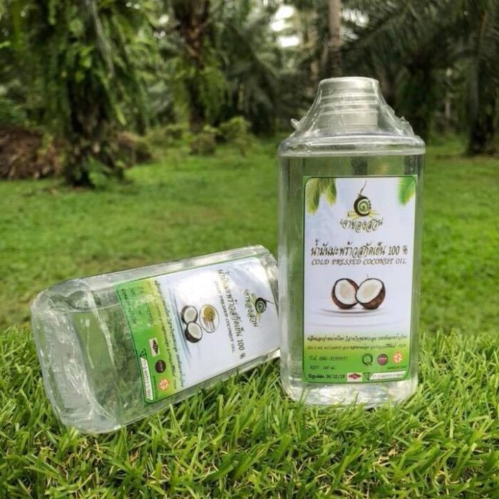 น้ำมันมะพร้าวสกัดเย็น ขนาด 500 ml ตรา 100 พันมะพร้าวไทย