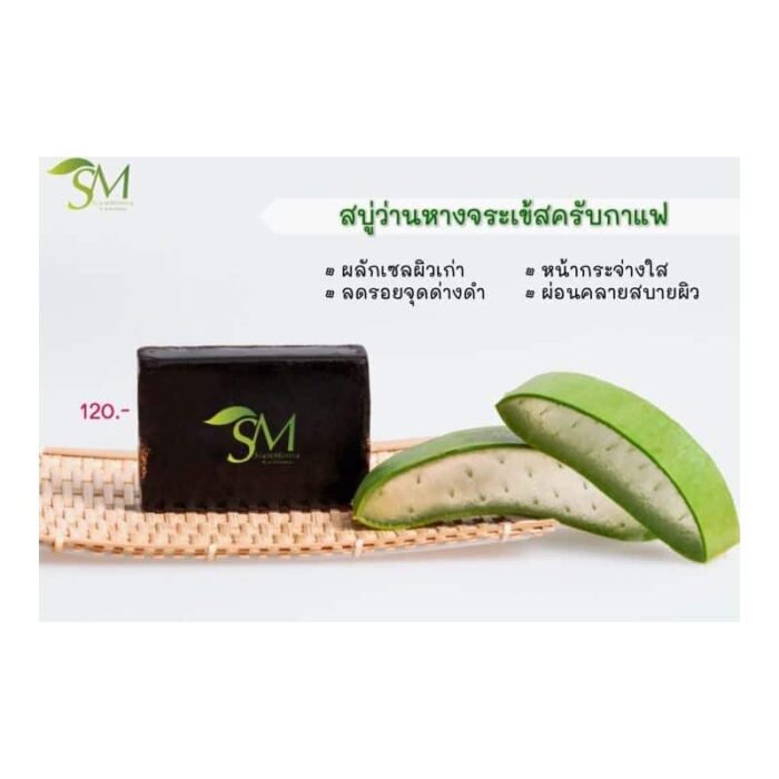 สบู่ว่านหางจระเข้สครับกาแฟ ตรา Siammintra Aloe Vera